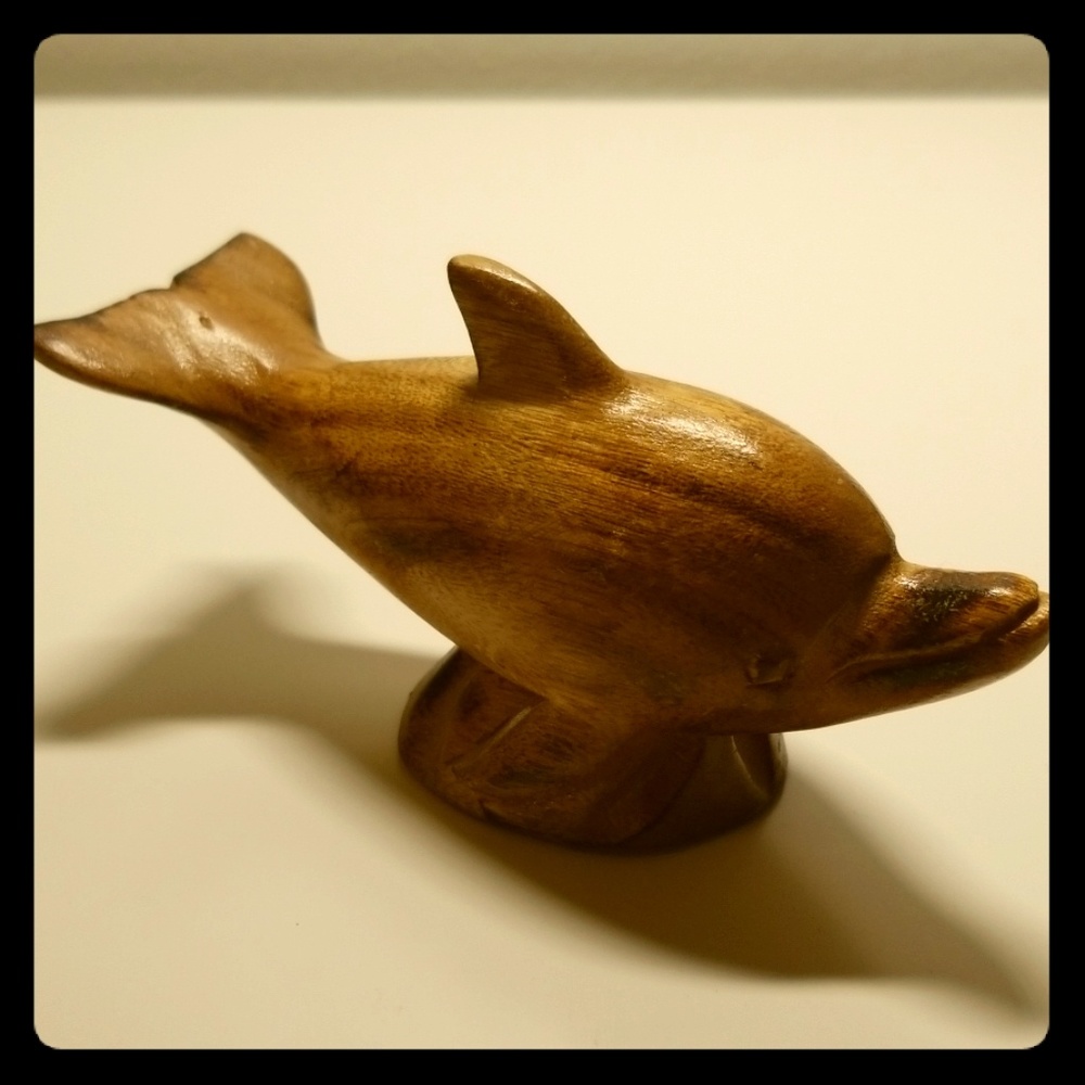 Wooden Dolphin Decorative